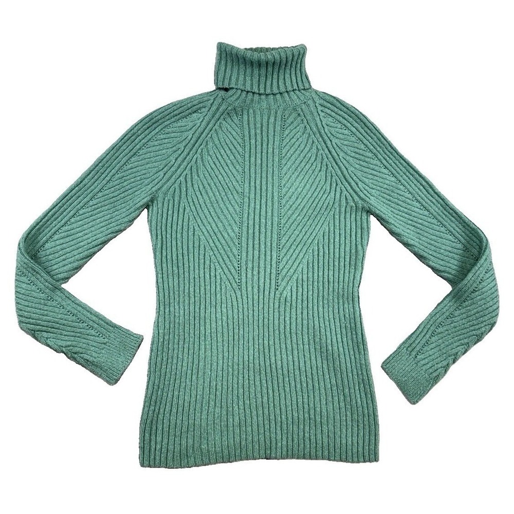 Sundance Sweater Toasty Dimensions Ribbed Knit Turtleneck Sz S Cotton Silk Blend